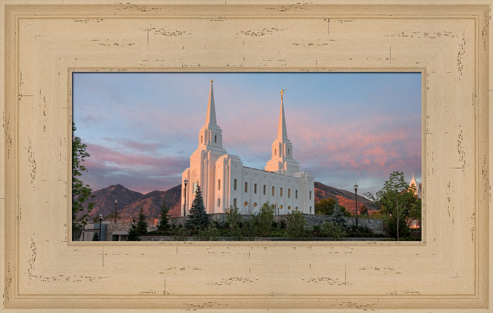 Brigham City Temple - Sunrise by Robert A Boyd