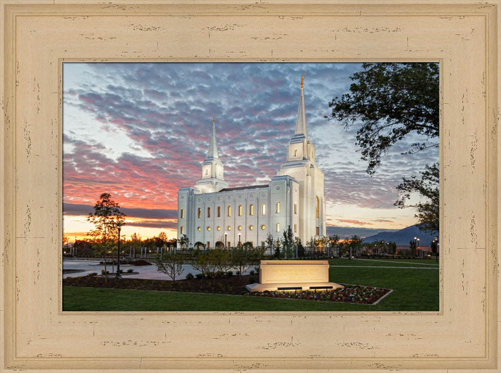 Brigham City Temple - Sunset by Robert A Boyd