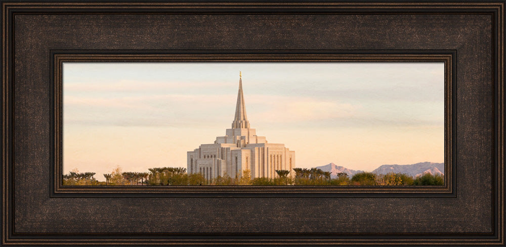 Gilbert Temple - Mountain Wide Panoramic by Robert A Boyd