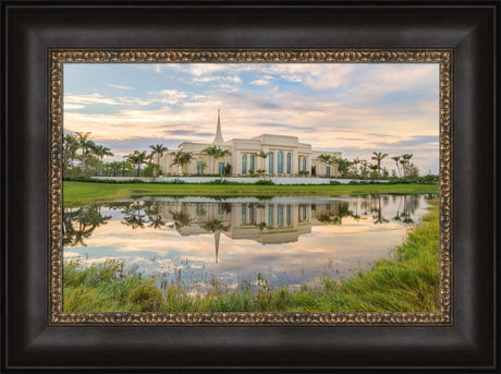 Fort Lauderdale Temple - Reflection Pond by Robert A Boyd