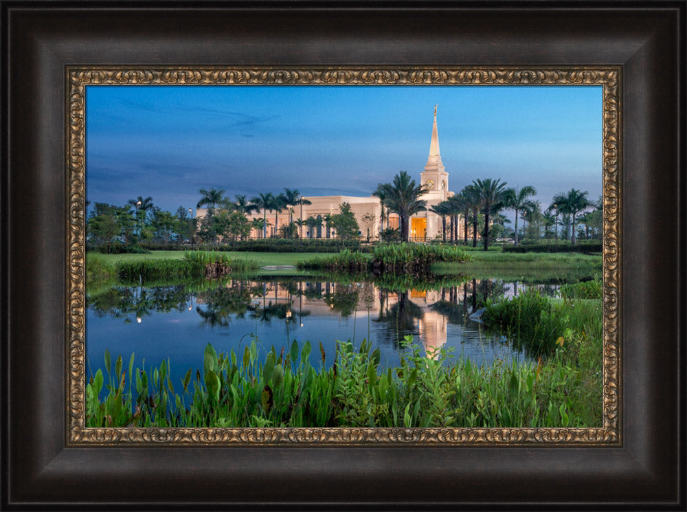 Fort Lauderdale Temple - Evening Stroll by Robert A Boyd