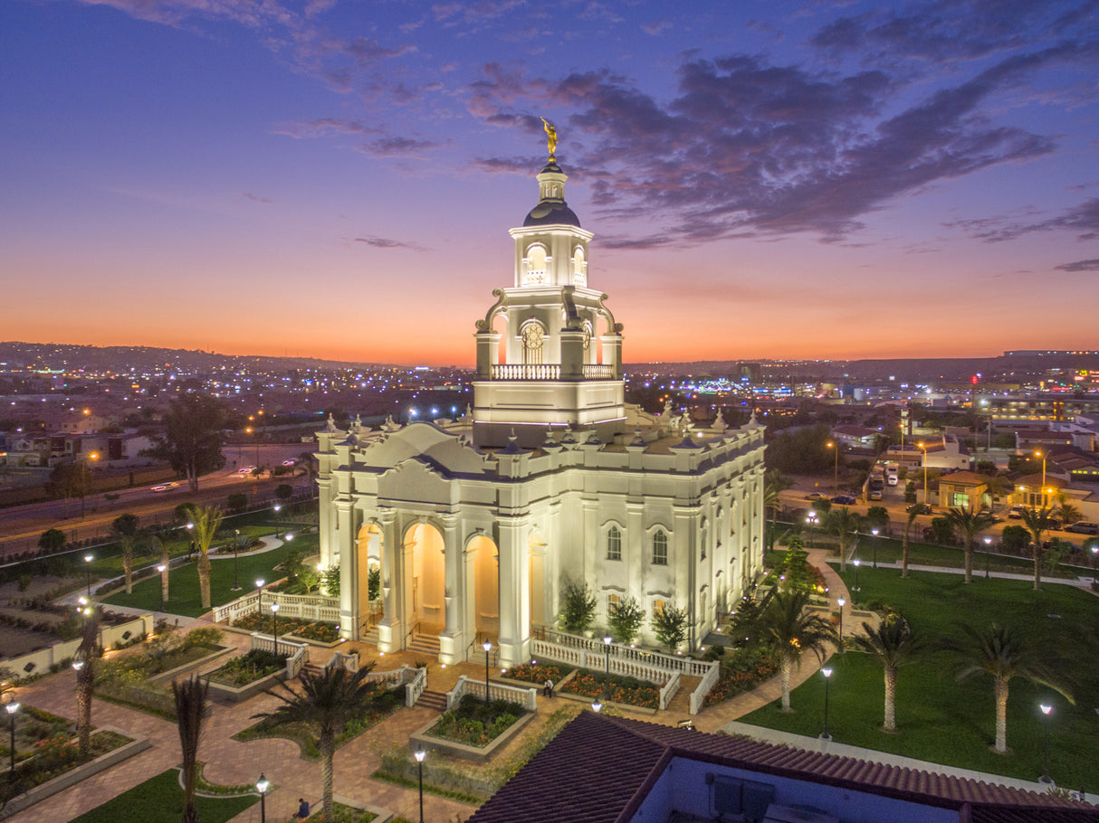 Tijuana Temple - Sunset by Robert A Boyd