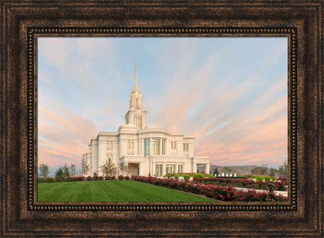 Payson Temple - Evening Glow by Robert A Boyd