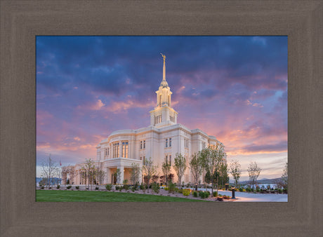 Payson Temple - Purple Sky by Robert A Boyd