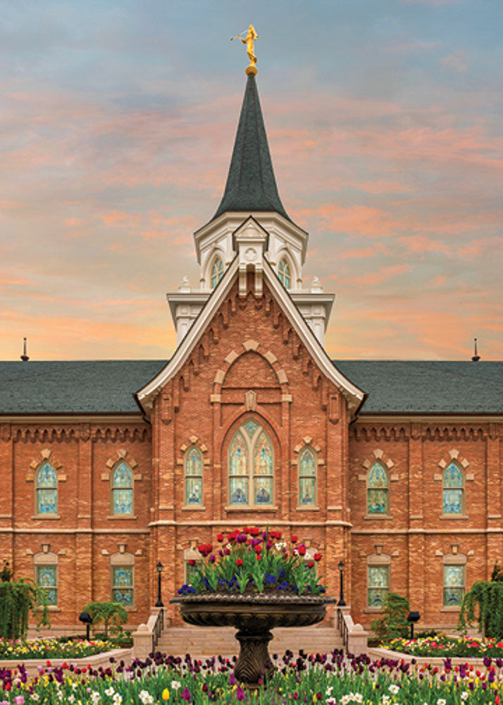 Provo City Center Temple - Garden Flowers 5x7 print