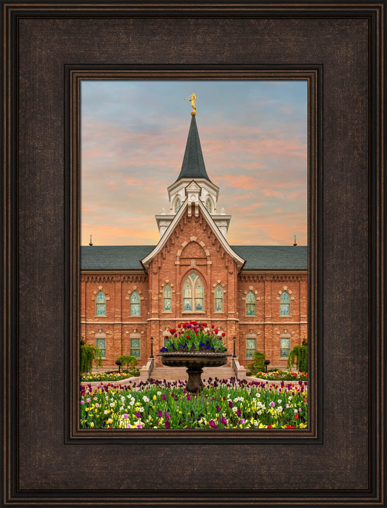 Provo City Center Temple - Garden Flowers by Robert A Boyd