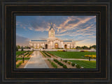 Fort Collins Temple - Sunset Lights by Robert A Boyd