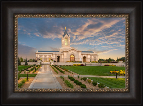 Fort Collins Temple - Sunset Lights by Robert A Boyd