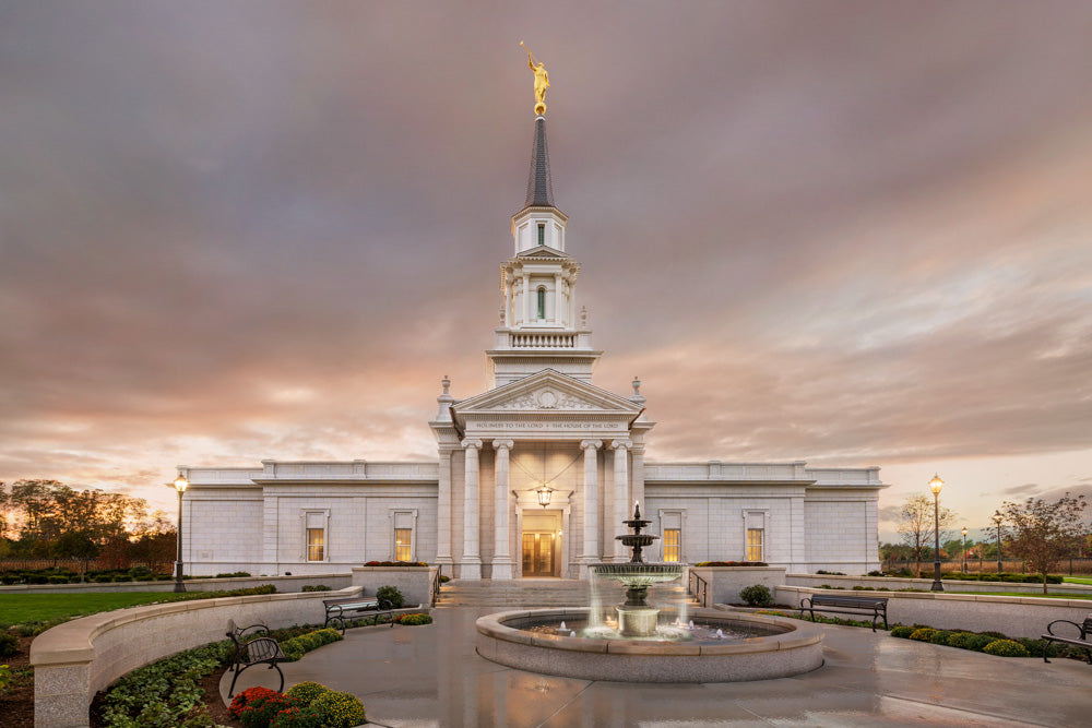 Hartford Temple - Rain Path by Robert A Boyd