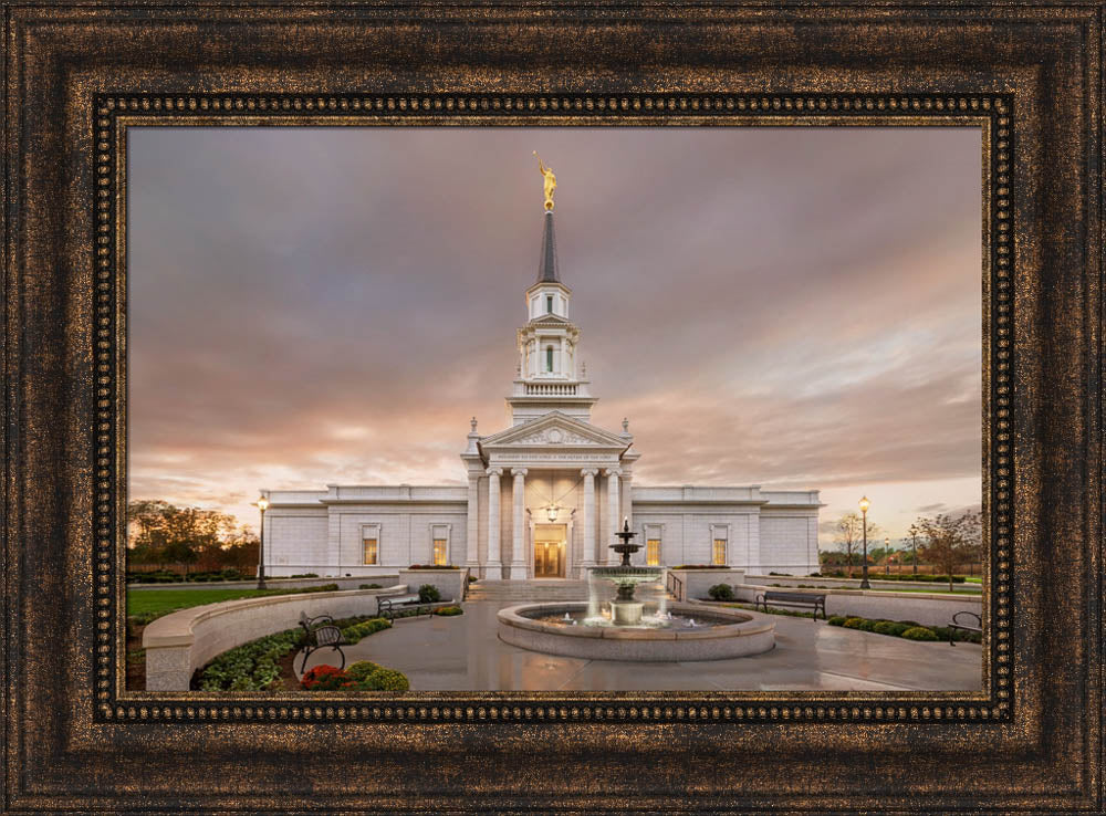 Hartford Temple - Rain Path by Robert A Boyd