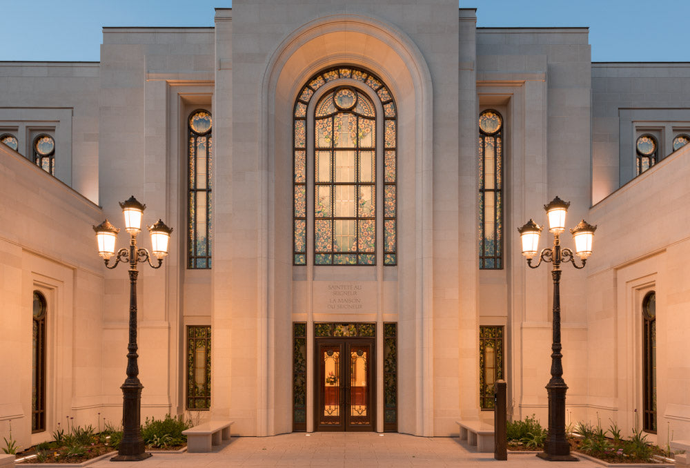 Paris Temple - Main Entrance by Robert A Boyd