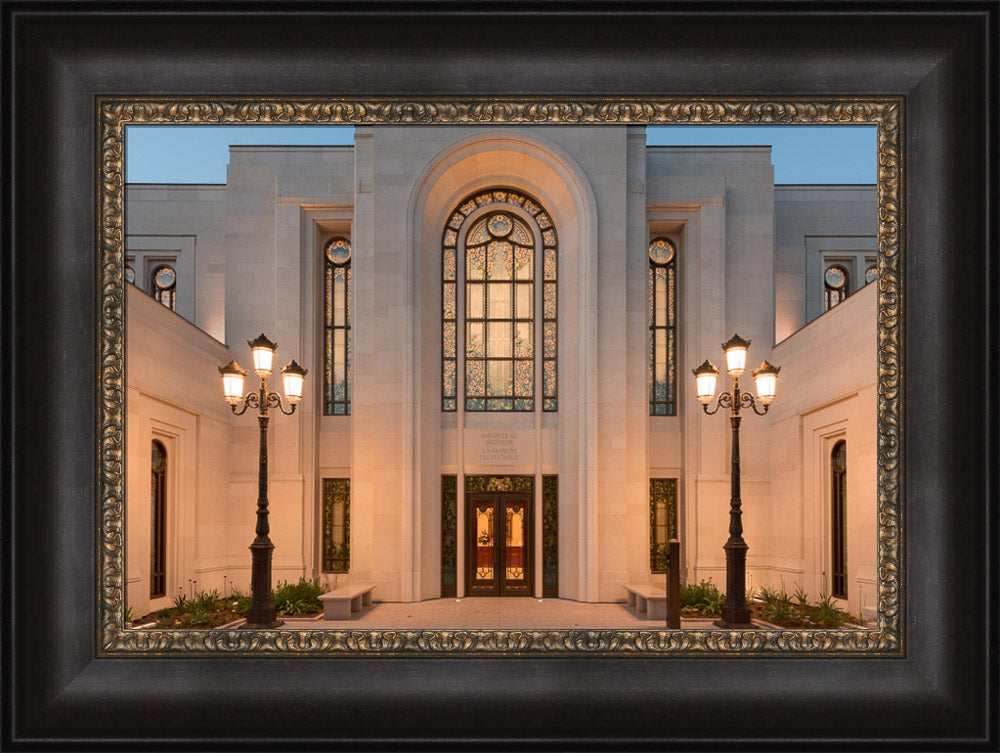 Paris Temple - Main Entrance by Robert A Boyd