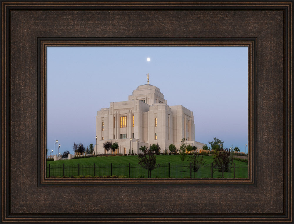 Meridian Temple - At Moonset by Robert A Boyd