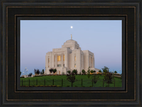 Meridian Temple - At Moonset by Robert A Boyd