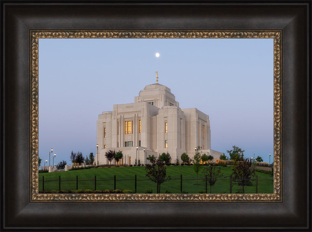 Meridian Temple - At Moonset by Robert A Boyd