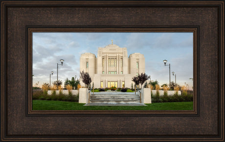 Meridian Temple - Morning Glow Panorama by Robert A Boyd