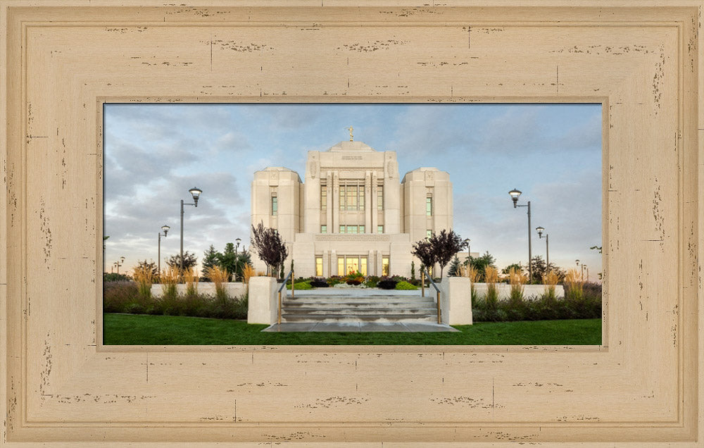 Meridian Temple - Morning Glow Panorama by Robert A Boyd