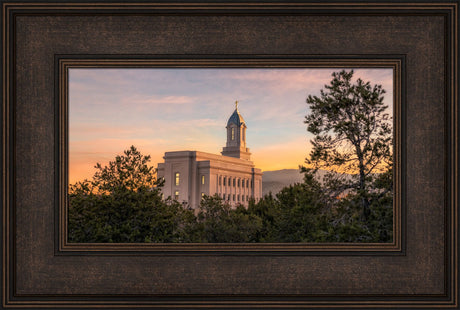 Cedar City Temple - Sunrise by Robert A Boyd