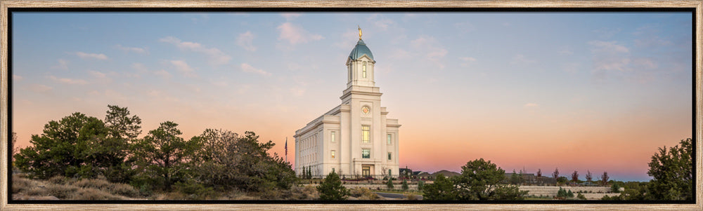 Cedar City Temple - Sunset Panorama by Robert A Boyd