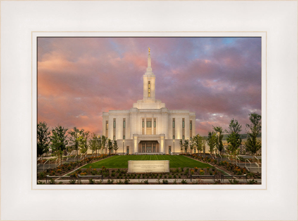 Pocatello Temple - Morning Light by Robert A Boyd