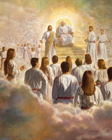 The grand Council in the spirit world with Heavenly father and Jesus Christ. 