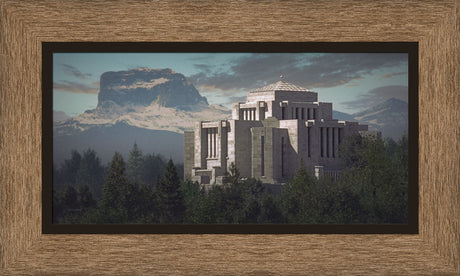 Temple With Mountain - Altus Fine Art