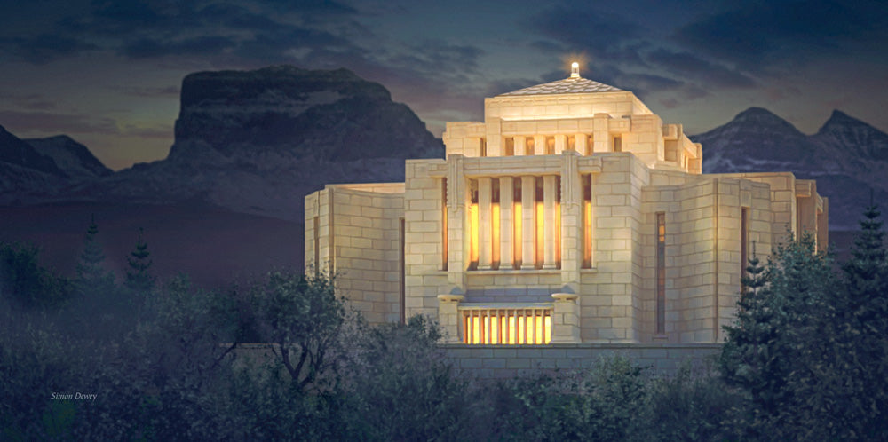 Cardston Temple - Evening