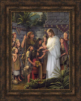 Jesus appears to the Nephites in America shortly after his resurrection. Art 13