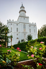 St George Temple - Flower Garden by Scott Jarvie