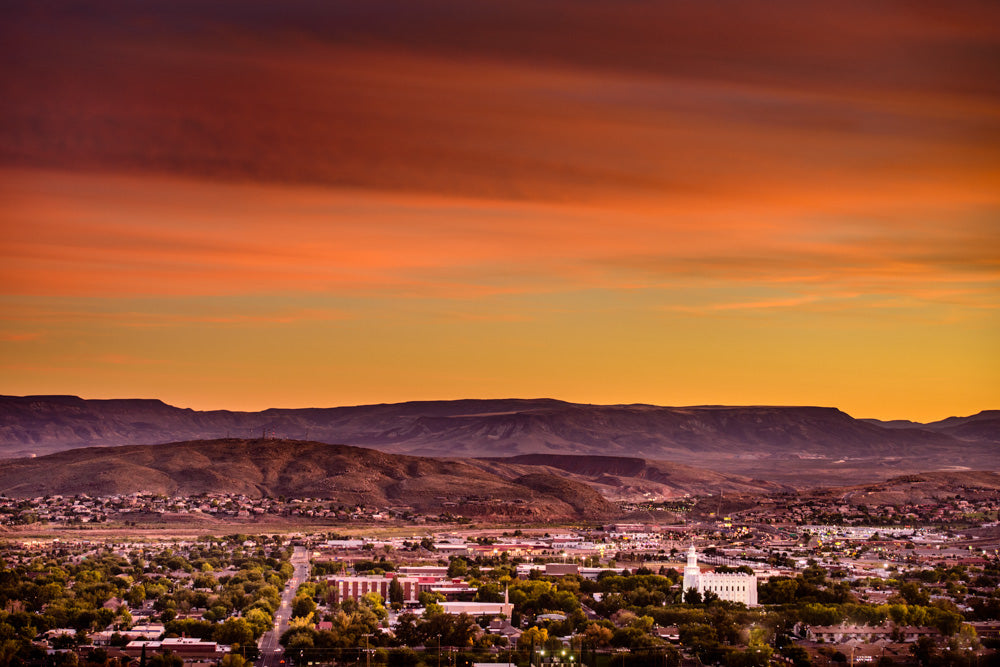 St George Temple - Valley by Scott Jarvie