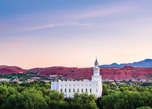 St. George Temple - Above the Trees 5x7 print