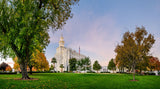 St George Temple - Green and Blue in Fall by Scott Jarvie