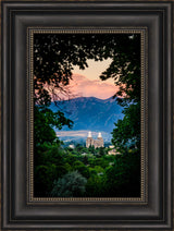 Logan Temple - Framed by Trees by Scott Jarvie