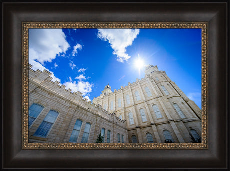 Manti Temple - From Below by Scott Jarvie