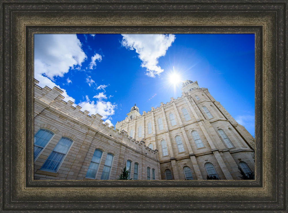 Manti Temple - From Below by Scott Jarvie