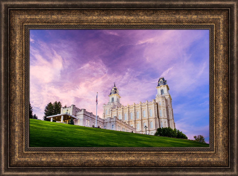 Manti Temple - Purple Hill by Scott Jarvie