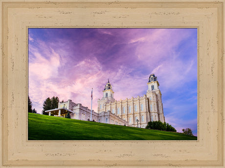 Manti Temple - Purple Hill by Scott Jarvie