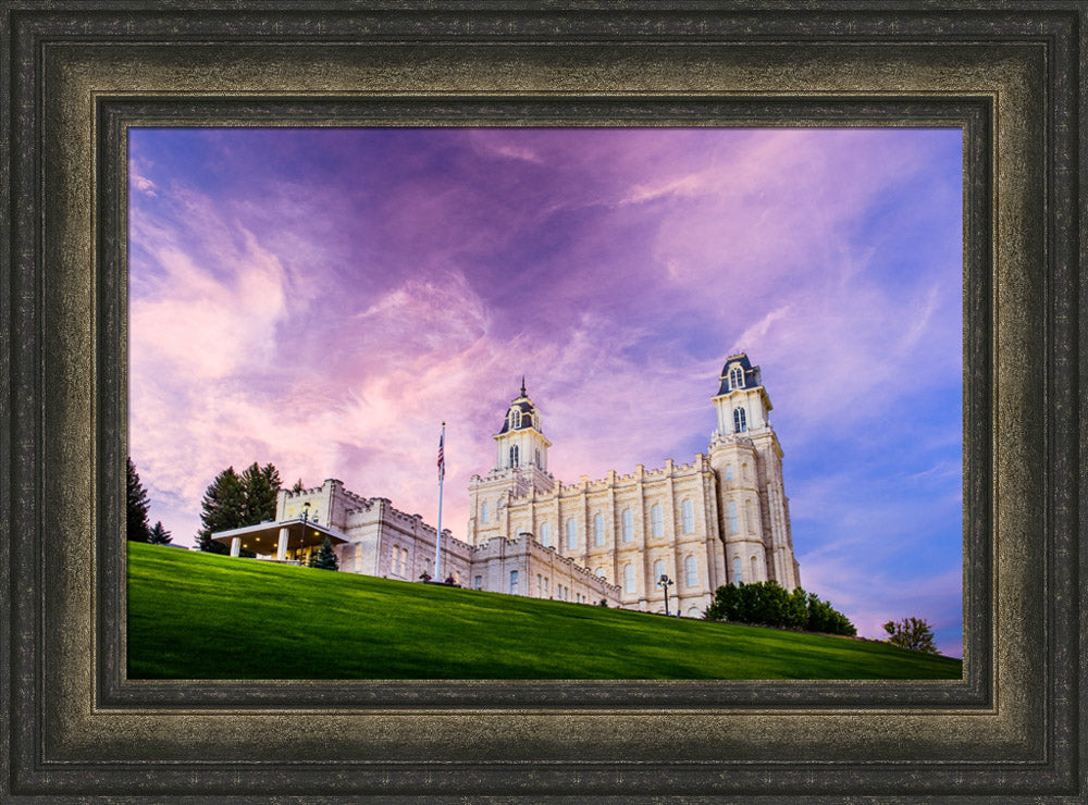 Manti Temple - Purple Hill by Scott Jarvie