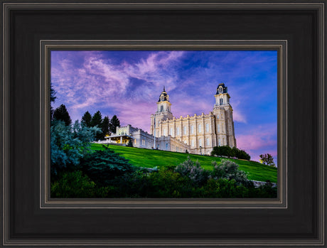 Manti Temple - Purple Sky by Scott Jarvie