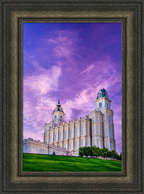 Manti Temple - Pink Sunrise by Scott Jarvie