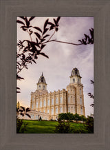 Manti Temple - Framed by Leaves by Scott Jarvie