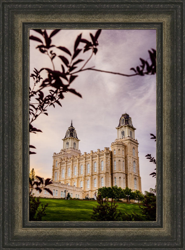 Manti Temple - Framed by Leaves by Scott Jarvie