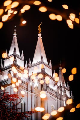 Salt Lake Temple - Christmas Lights by Scott Jarvie