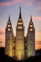 Salt Lake Temple - Warm Sunset by Scott Jarvie