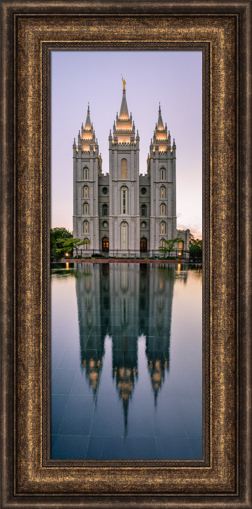 Salt Lake Temple - Tall Reflection by Scott Jarvie