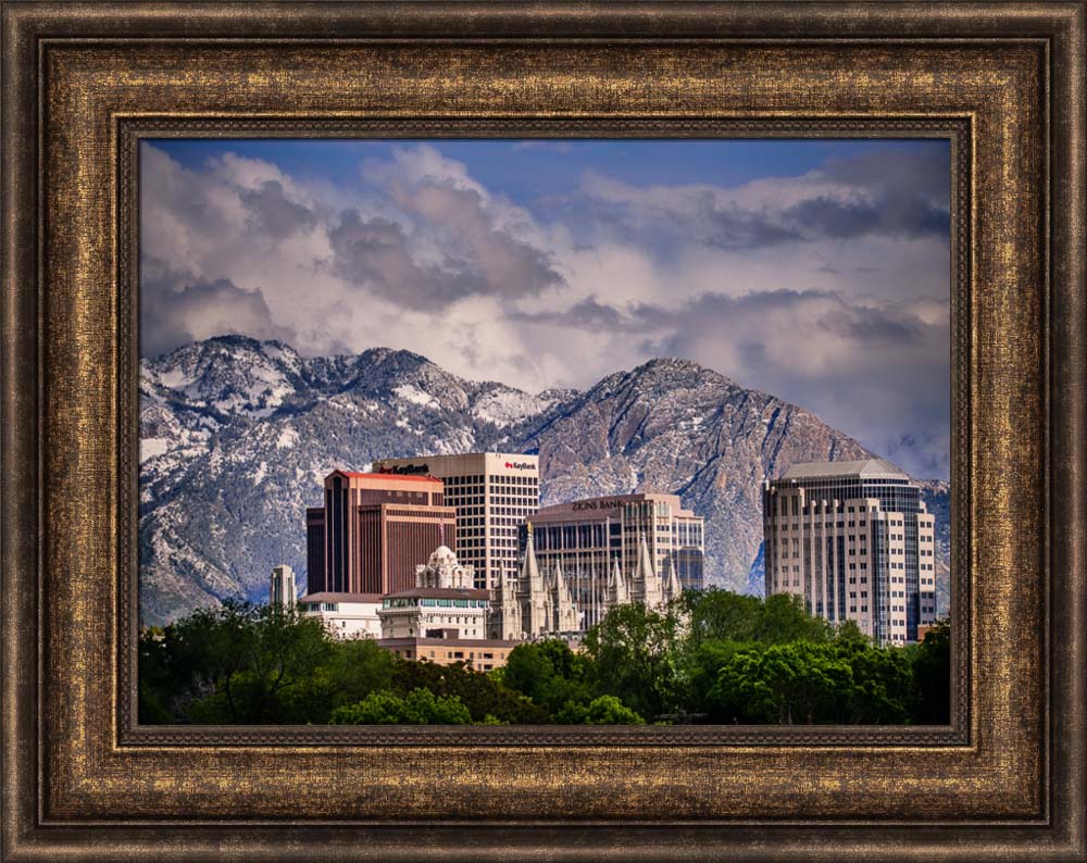 Salt Lake Temple - Downtown View by Scott Jarvie