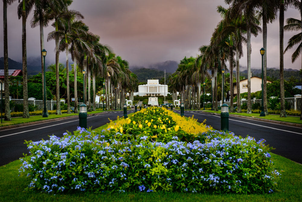 Laie Temple - Down the Road by Scott Jarvie