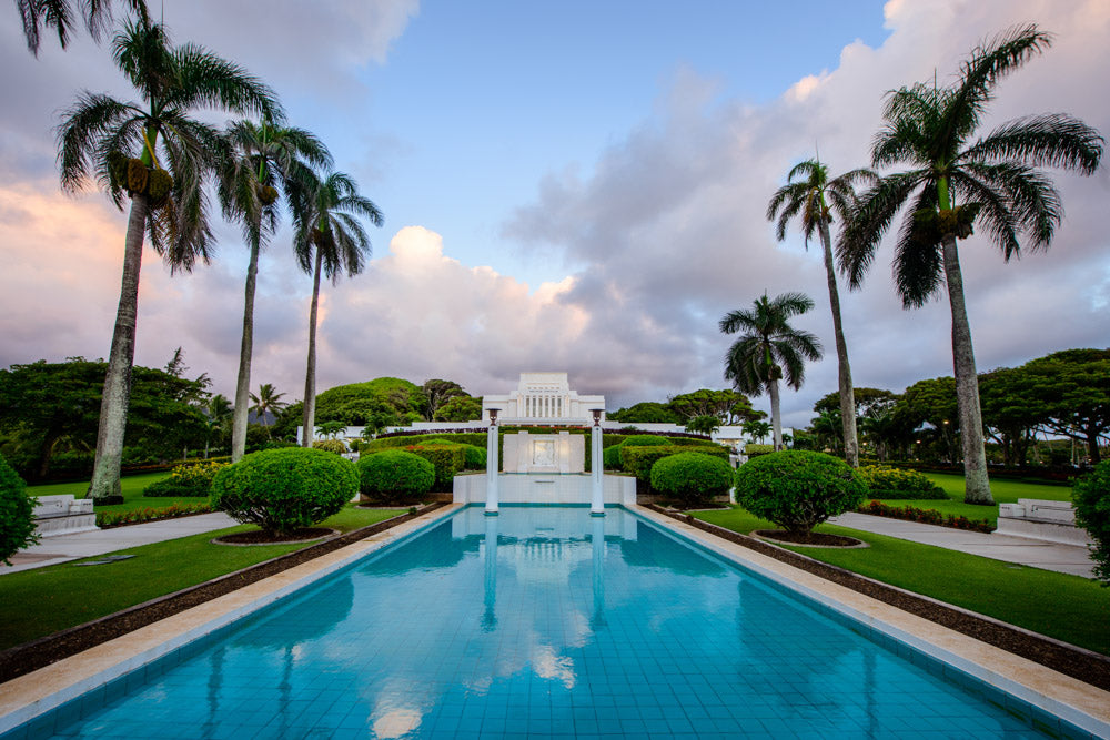 Laie Temple - Blue Reflection by Scott Jarvie