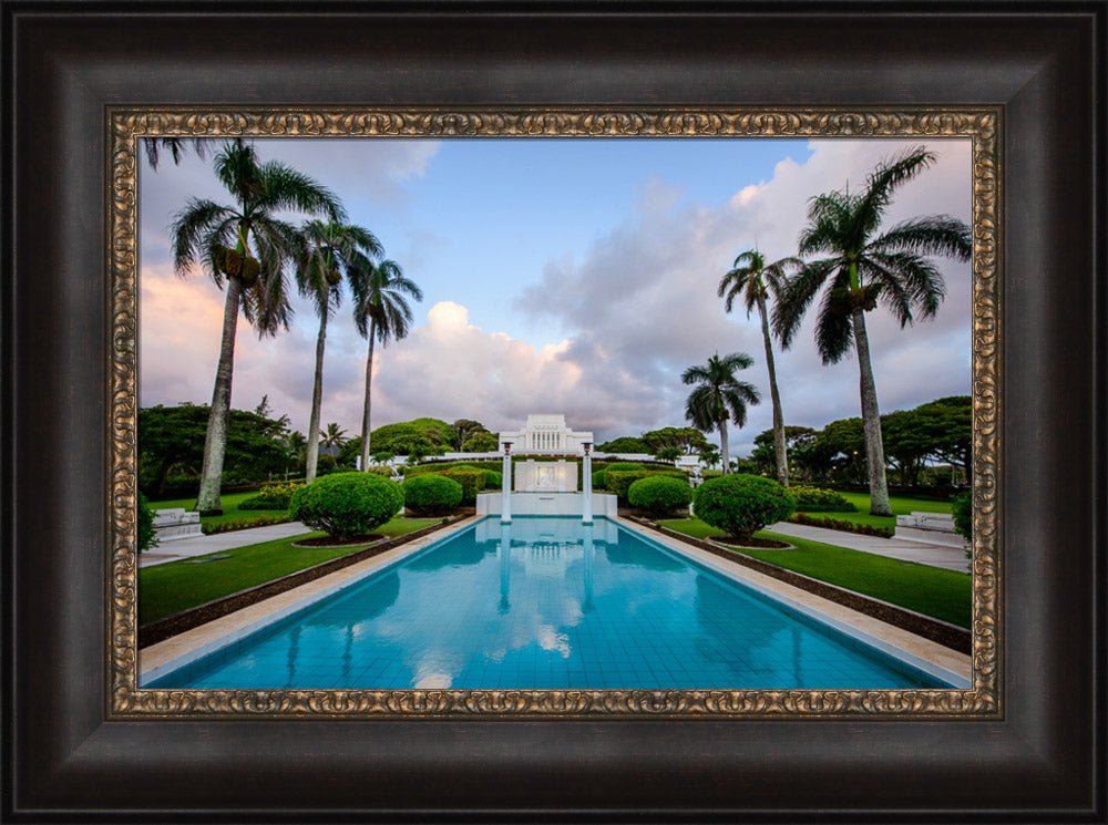 Laie Temple - Blue Reflection by Scott Jarvie