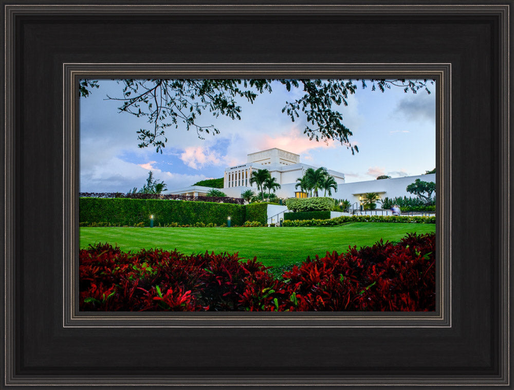 Laie Temple - Through the Trees by Scott Jarvie